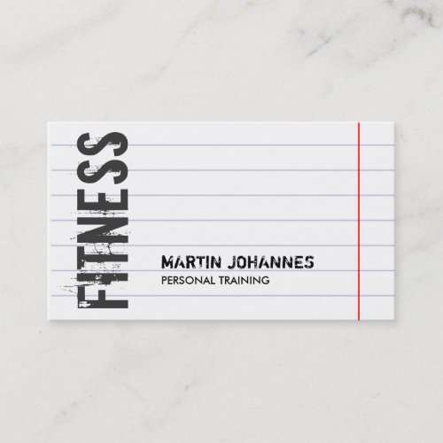 Gray Black White Paper Line Business Card