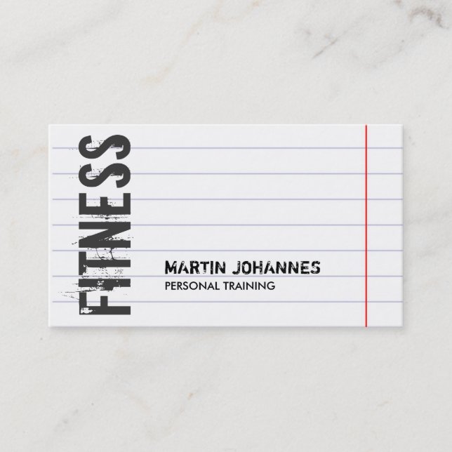 Gray Black White Paper Line Business Card (Front)