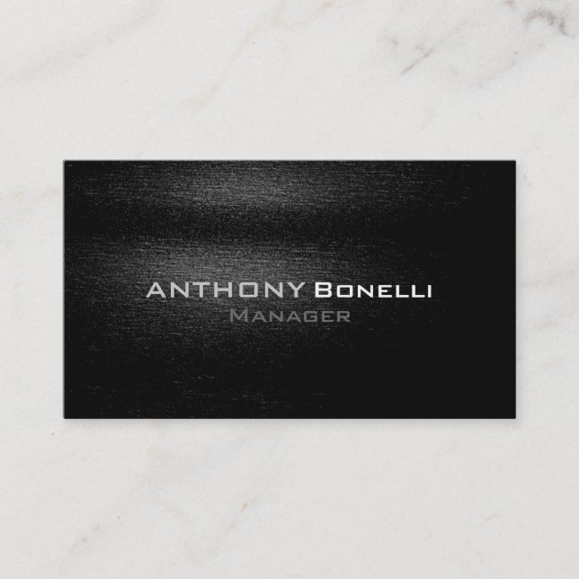 Gray Black White Pattern Business Card (Front)
