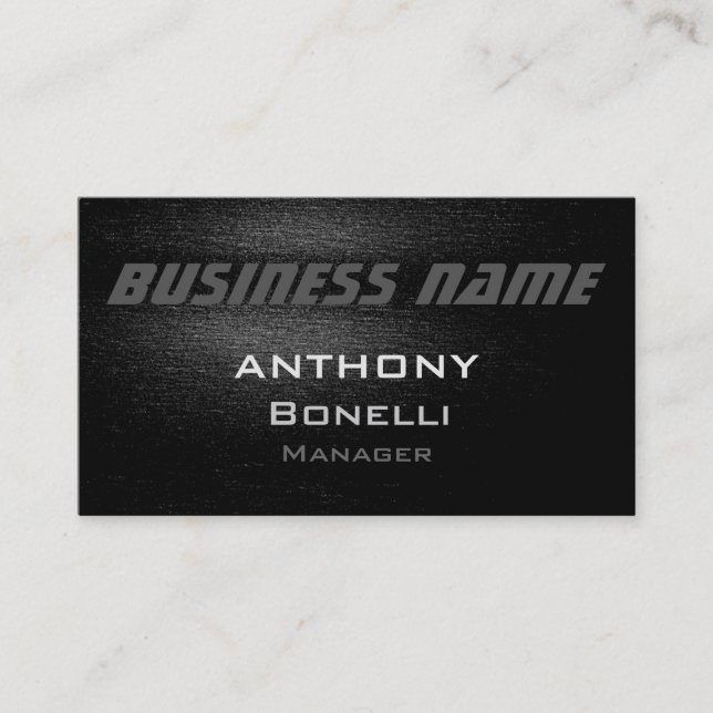 Gray Black White Pattern Modern Business Card (Front)