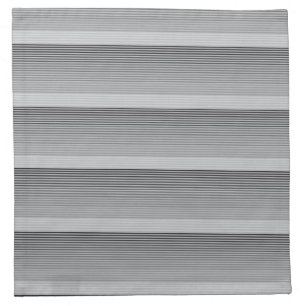 Gray, Black, White Stripes Cloth Napkin