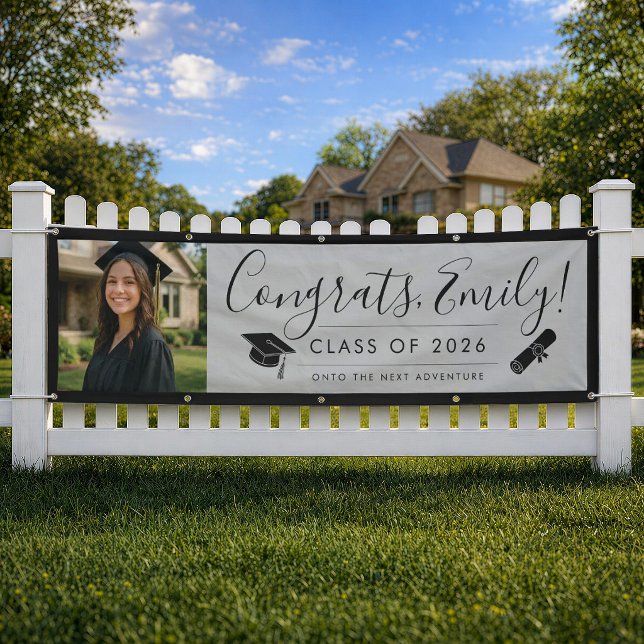 GRAY & BLK 2026 | Graduation Banner with Photo (Creator Uploaded)