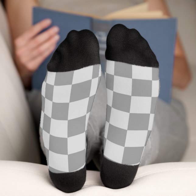 Gray blocks socks (Bottom)