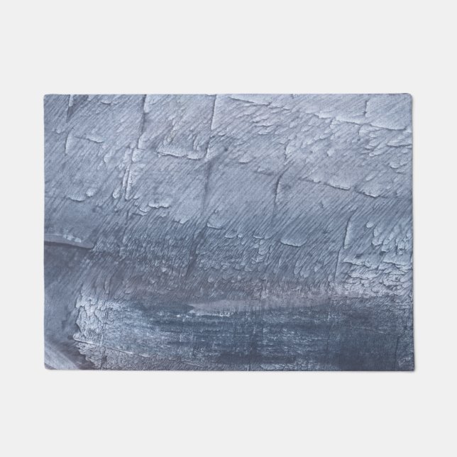 Gray-blue abstraction doormat (Front)