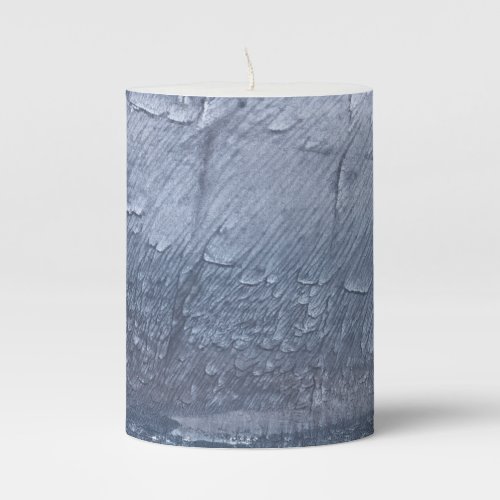Gray_blue abstraction pillar candle