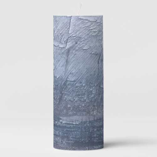 Gray_blue abstraction pillar candle