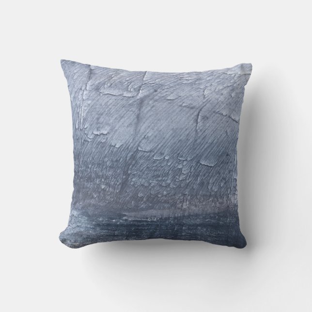 Gray-blue abstraction throw pillow (Front)
