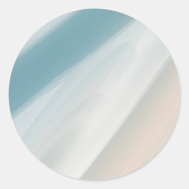 Gray-blue and beige gradient. classic round sticker (Front)