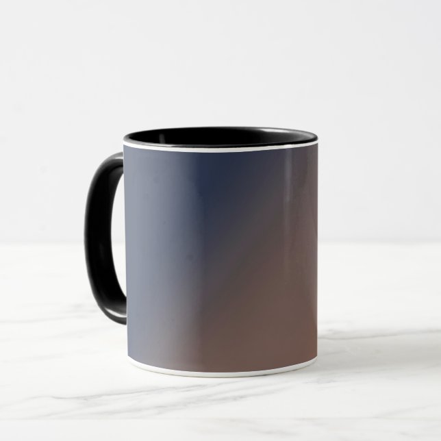 Gray-blue and beige gradient.  mug (Front Left)