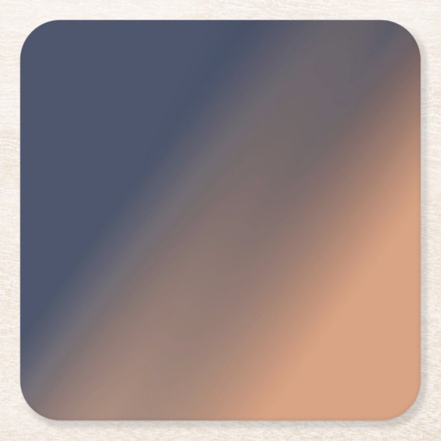 Gray-blue and beige gradient. square paper coaster (Front)