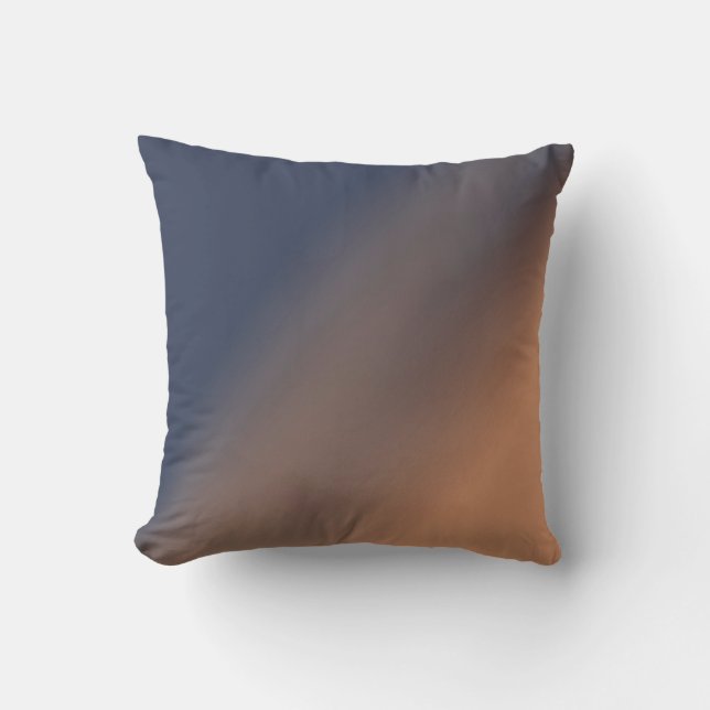 Gray-blue and beige gradient.  throw pillow (Front)