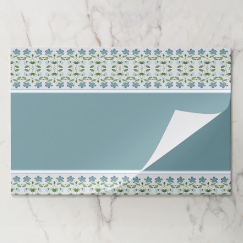 Gray Blue and Dark Green Paper Placemat