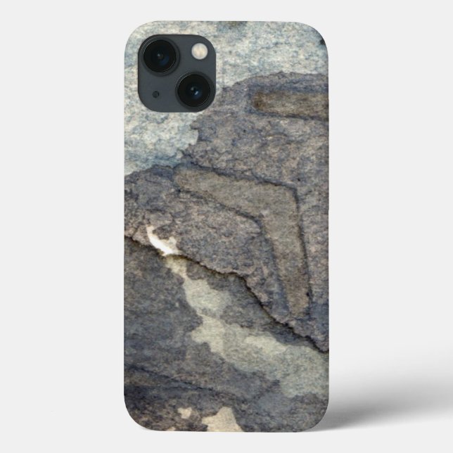 gray-blue background watercolor 2 Case-Mate iPhone case (Back)