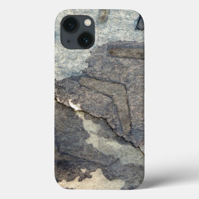gray-blue background watercolor 2 Case-Mate iPhone case (Back)