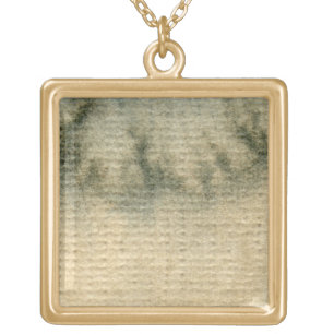 gray-blue background watercolor 6 gold plated necklace