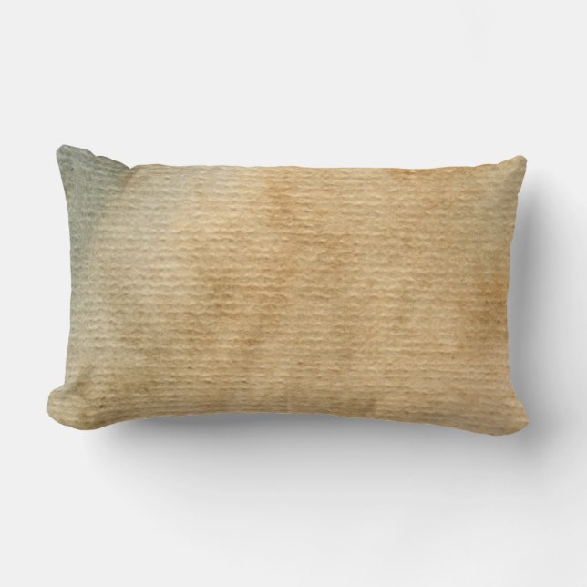 gray-blue background watercolor 7 lumbar pillow (Front)