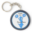 Gray Blue Black Cheerleader Keychains Personalized