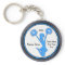 Gray Blue Black Cheerleader Keychains Personalized