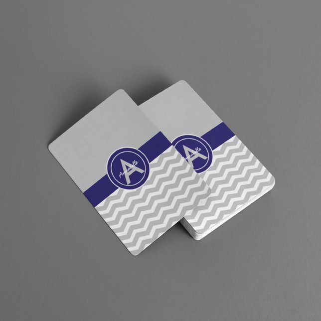 Gray Blue Chevron Poker Cards (Creator Uploaded)