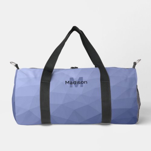 Gray blue geometric mesh pattern Monogram Duffle Bag