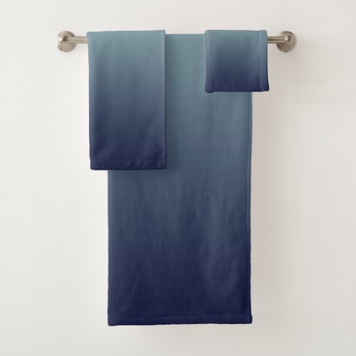 Gray_blue gradient bath towel set