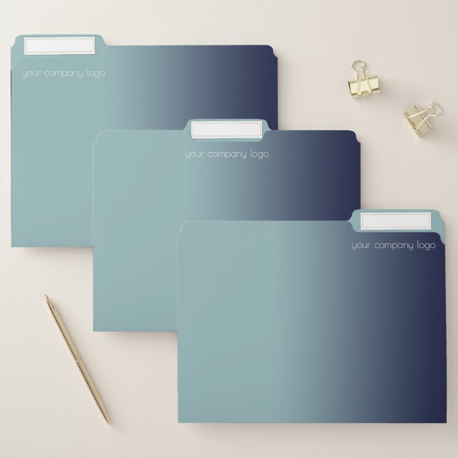 Gray-blue gradient.  file folder (Set)