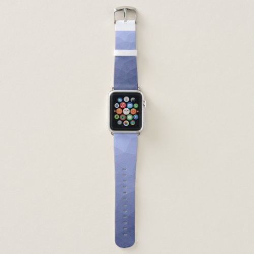 Gray blue gradient geometric mesh pattern apple watch band