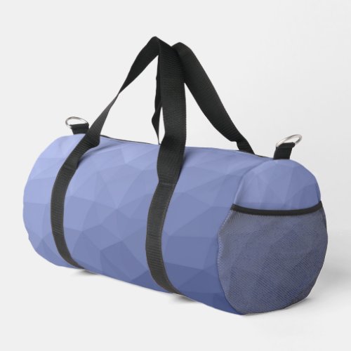 Gray blue gradient geometric mesh pattern duffle bag
