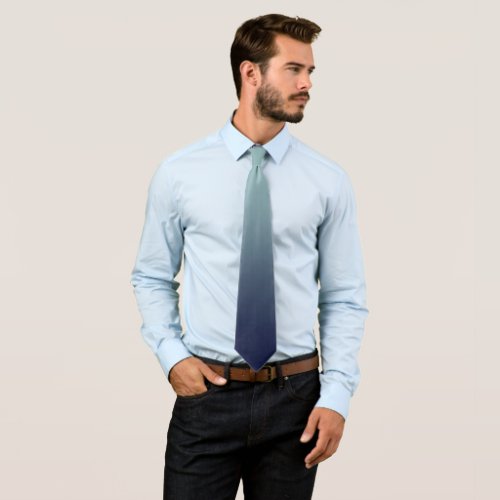 Gray_blue gradient neck tie