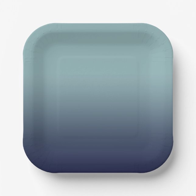 Gray-blue gradient.  paper plates (Front)
