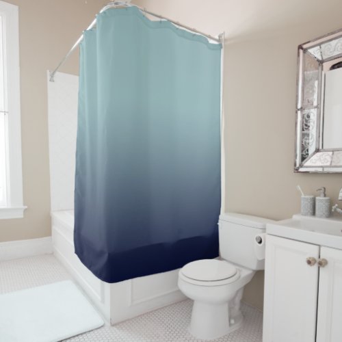 Gray_blue gradient shower curtain