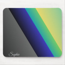 Gray Blue Green Abstract Mouse Pad