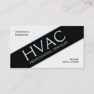 Gray Blue HVAC Standard, 3.5" x 2.0" Business Card