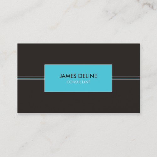 Gray Blue Minimalist Consultant Business Card