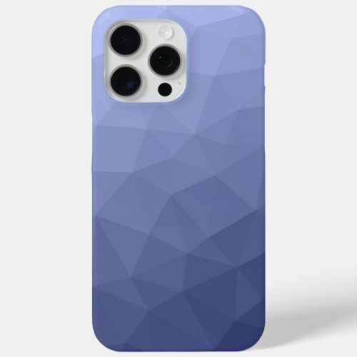 Gray blue ombre gradient geometric mesh pattern iPhone 15 pro max case