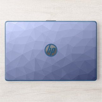 Gray blue ombre gradient geometric mesh pattern HP laptop skin