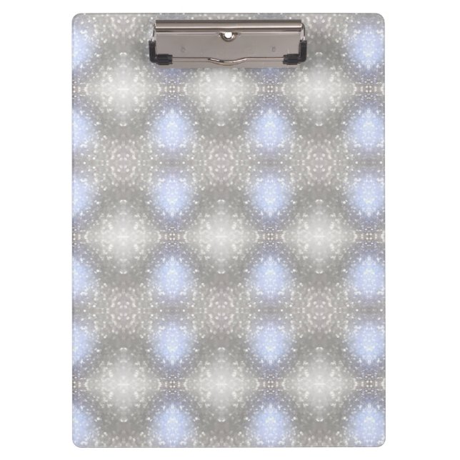 gray & blue pattern clipboard (Front)