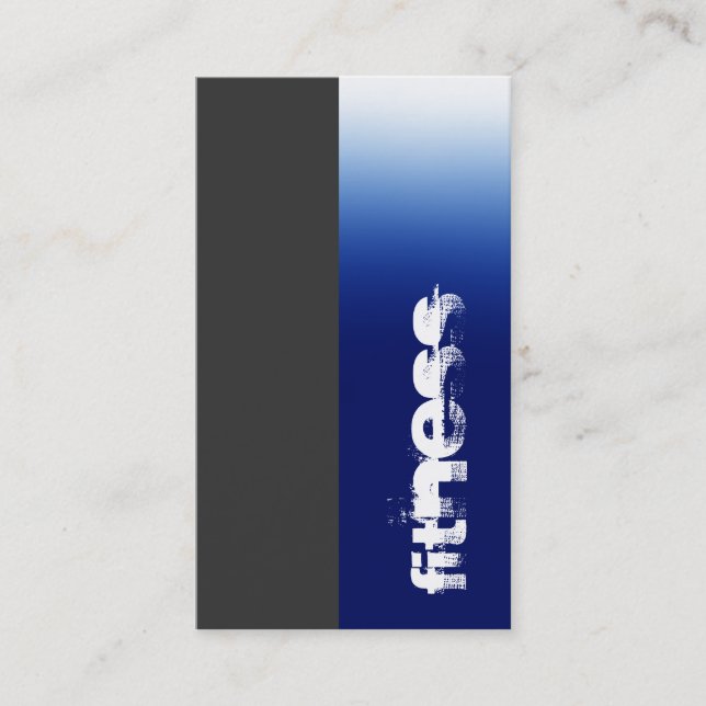 Gray Blue Personal Trainer Business Card (Front)