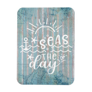 Gray Blue Seas the Day Cruise Magnet