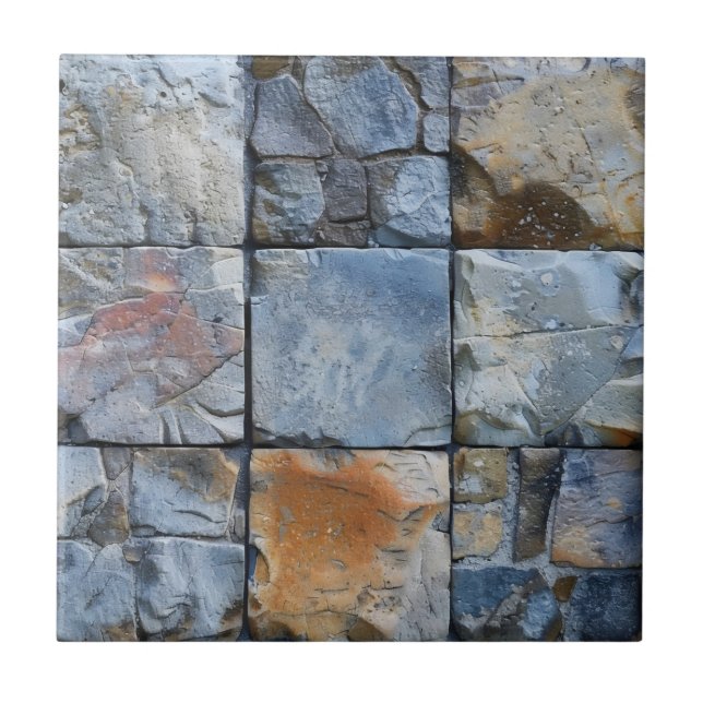 Gray Blue Stone Tile Pattern (Front)