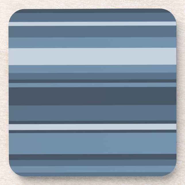 Gray-blue stripes coaster (Front)