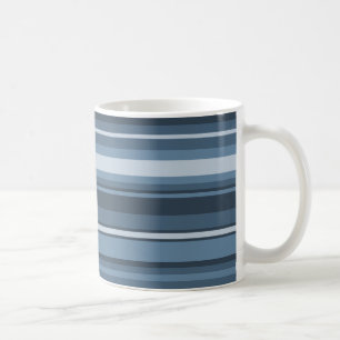Gray-blue stripes coffee mug