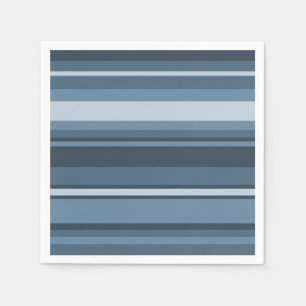 Gray-blue stripes paper napkins