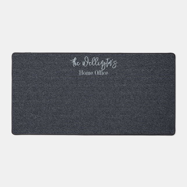 Gray Blue Texture Effect Desk Mats & Pads (Front)
