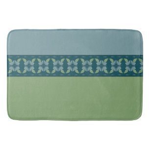 Gray Blue Turquoise and Green Bath Mat