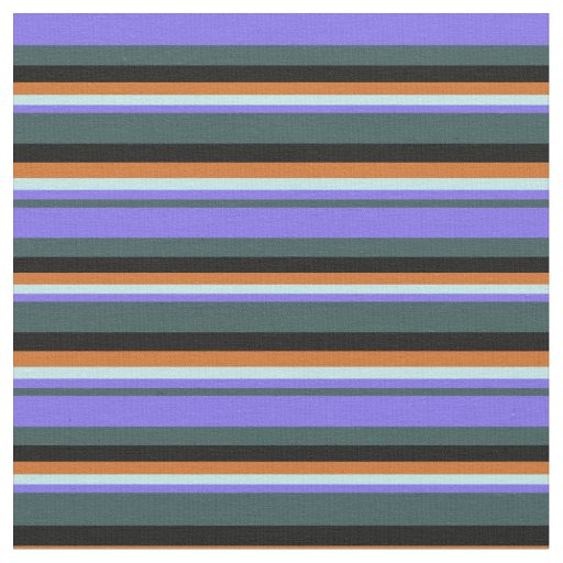 Gray, Blue, Turquoise, Chocolate & Black Fabric