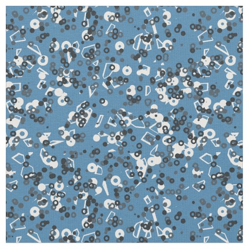 gray blue white geometric fabric