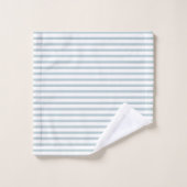 Gray-blue & white stripes Bathroom Towel Set (Wash Cloth)