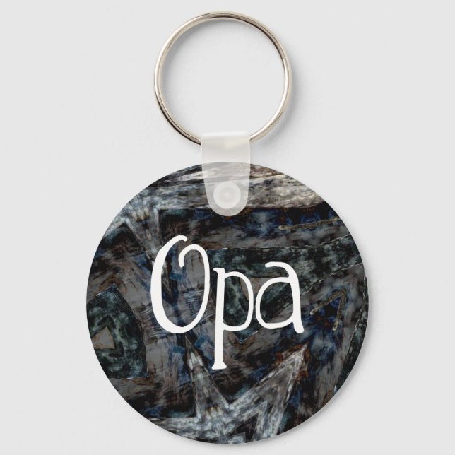 Gray Blues Brown Opa Keychain (Front)