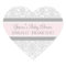 Gray Blush Damask Baby Shower Favor Stickers